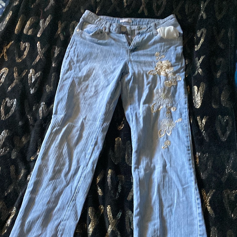 Floral jeans